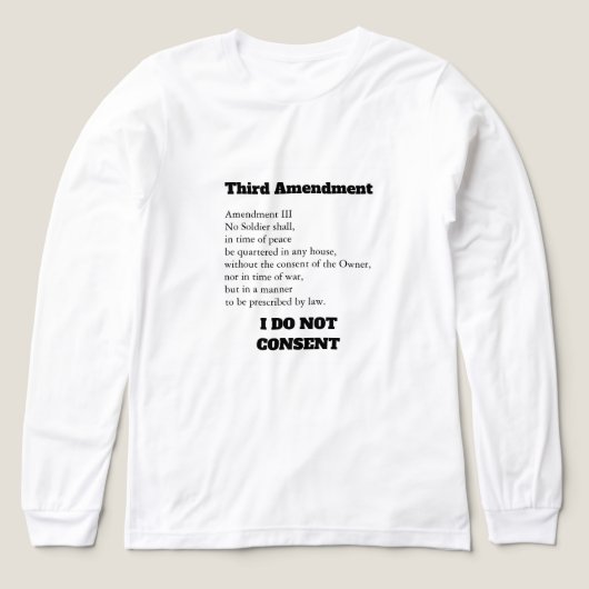Derde Amendement Grondwet Protest Toestemming Tri-Blend Shirt (Voorkant)