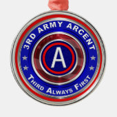 Derde ARCENT-kerstversiering leger Metalen Ornament (Voorkant)