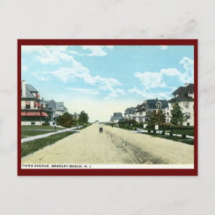 Derde avenue, Bradley Beach, NJ Briefkaart