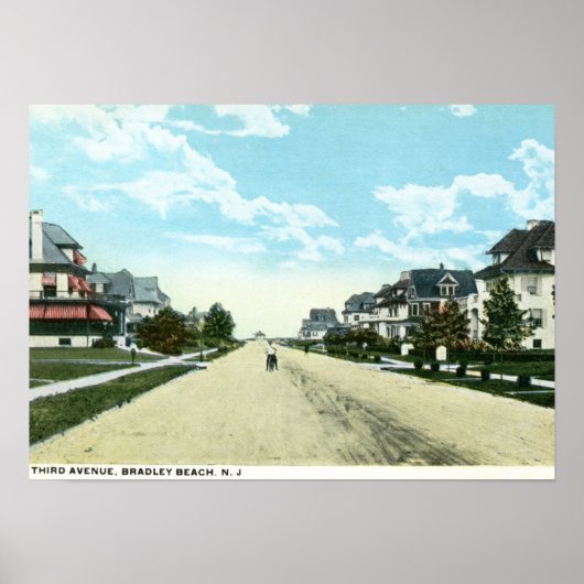 Derde avenue, Bradley Beach, NJ  Poster (Voorkant)