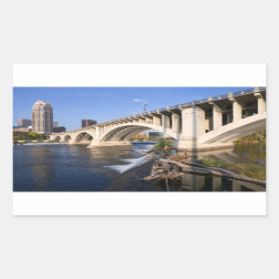 Derde Avenue Bridge in Minneapolis Rechthoekige Sticker