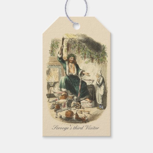 Derde bezoeker van Scrooge Cadeaulabel (Voorkant)