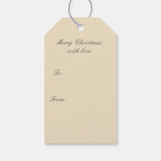 Derde bezoeker van Scrooge Cadeaulabel (Achterkant)