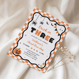 Derde Boo-dag Halloween Verjaardagsuitnodiging Kaart