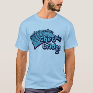 derde brug. blauw en blauw. t-shirt
