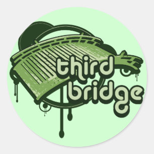 derde brug. groen&bos. ronde sticker