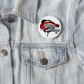 derde brug. wit en rood. ronde button 5,7 cm (In situ)