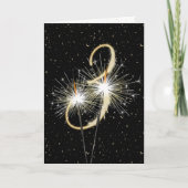 Derde bruiloft-sparklers kaart (Voorkant)