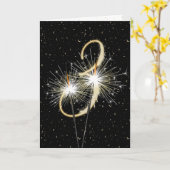 Derde bruiloft-sparklers kaart (Gele Bloem)