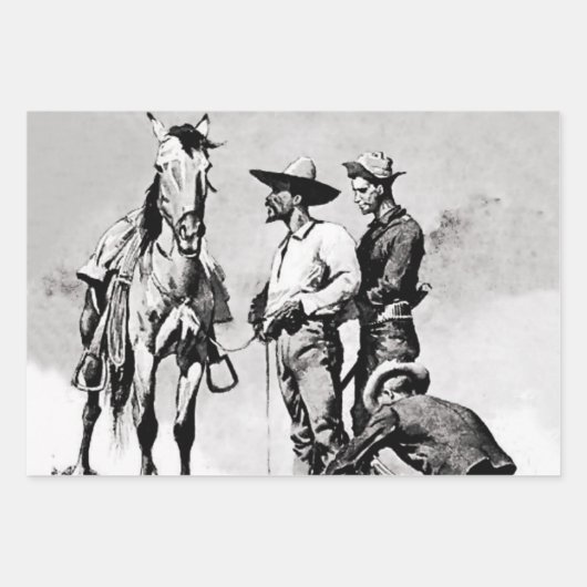 Derde Cavalerie Troopers door Frederic Remington Inpakpapier Vel (Voorkant)