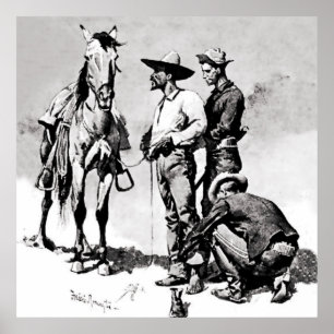Derde Cavalerie Troopers van Frederic Remington Poster