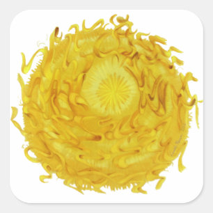 Derde Chakra Healing Art #3 Vierkante Sticker