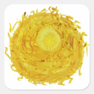 Derde Chakra Healing Art #3 Vierkante Sticker