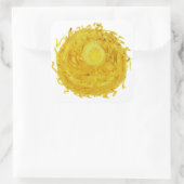 Derde Chakra Healing Art #3 Vierkante Sticker (Tas)