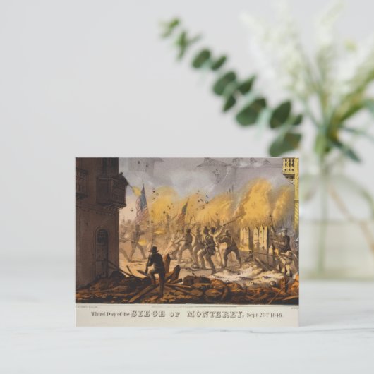 Derde dag van het Beleg van Monterrey 23 september Briefkaart (Staand voorkant)