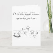 Derde Dag van Kerstkaart Kaart (Voorkant)