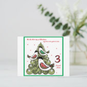 Derde Dag van Kerstmis Feestdagenkaart (Staand voorkant)