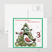 Derde Dag van Kerstmis Feestdagenkaart (Voorkant / Achterkant)