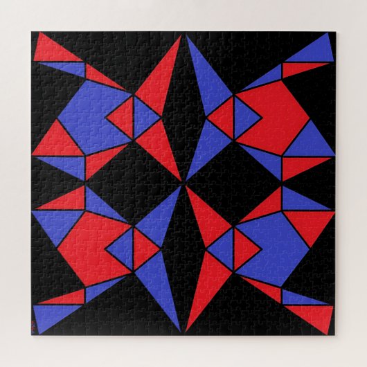 Derde Drie-eenheid van Abstracte Driehoeken Ken Ga Legpuzzel (Horizontaal)