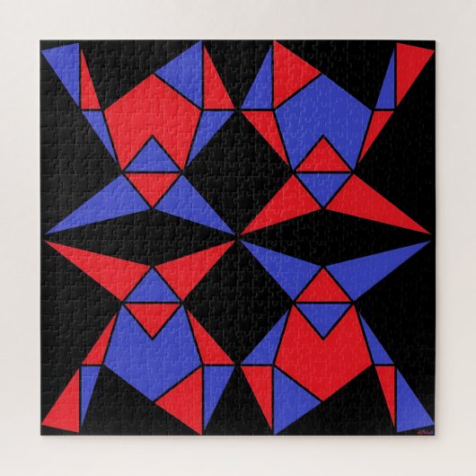 Derde Drie-eenheid van Abstracte Driehoeken Ken Ga Legpuzzel (Verticaal)