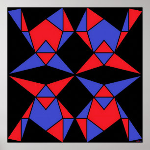 Derde Drie-eenheid van Abstracte Driehoeken Ken Ga Poster