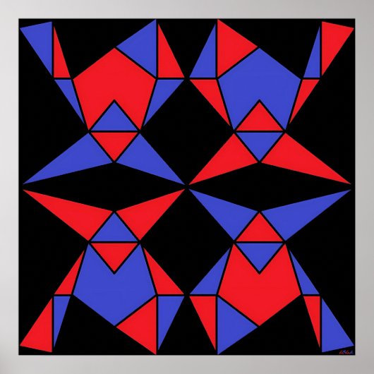 Derde Drie-eenheid van Abstracte Driehoeken Ken Ga Poster (Voorkant)