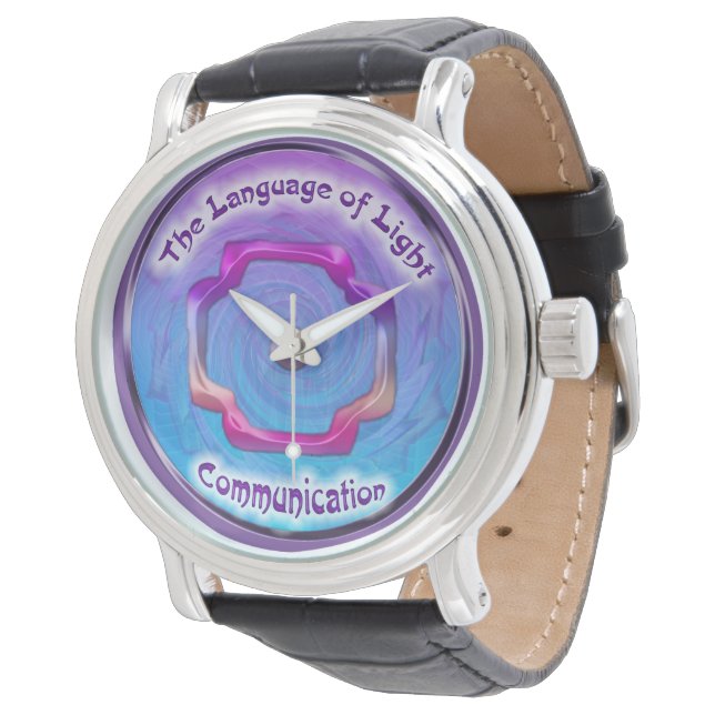 Derde Eye Chakra symbool van communicatie Horloge (Gekanteld)