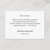 Derde Eye Gold Moon Klant Dank u Boho taupe Informatiekaartje (Voorkant)