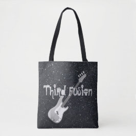 Derde fusiegas gitaar Black Tote Bag