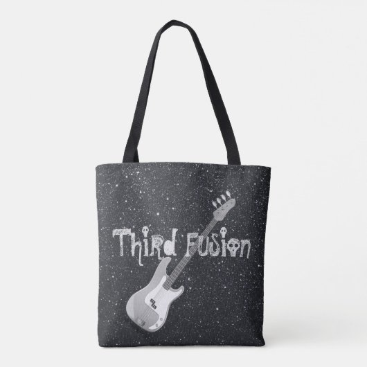 Derde fusiegas gitaar Black Tote Bag (Achterkant)