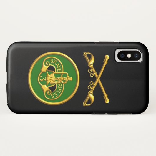 Derde gepantserde Cavalry Regiment "Brave Rifiles" Case-Mate iPhone Case (Achterkant (horizontaal))
