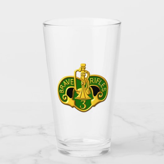 Derde gepantserde Cavalry Regiment "Brave Rifiles" Glas (Voorkant)