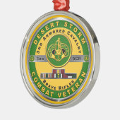 Derde gepantserde wringwoestijn Storm veteraan Metalen Ornament (Links)