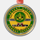 Derde gepantserde wringwoestijn Storm veteraan Metalen Ornament (Voorkant)