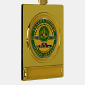 Derde gepantserde wringwoestijn Storm veteraan Verguld Banner Ornament (Rechts)