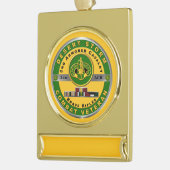 Derde gepantserde wringwoestijn Storm veteraan Verguld Banner Ornament (Links)