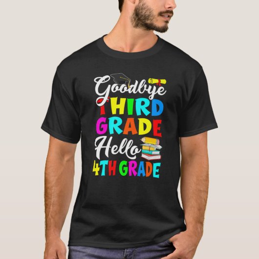 Derde graad Hallo vierde klas terug naar school T-shirt (Voorkant)