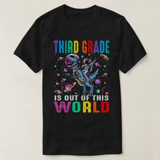 Derde graad is uit deze wereldastronaut deinosau t-shirt (Design voorkant)