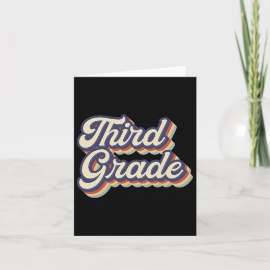 Derde graad Leerleraar Retro 3e graad Leerpijn Kaart (Voorkant)