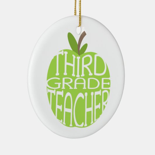 Derde graad leraar groene Apple Ornament (Rechts)