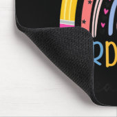 Derde graad leraar regenboogleraar terug naar scho muismat (Hoek)