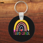 Derde graad leraar regenboogleraar terug naar scho sleutelhanger (Voorkant)