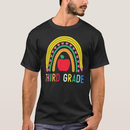 Derde graad regenboogmeisjes jongens Leerteam 3e G T-shirt (Voorkant)