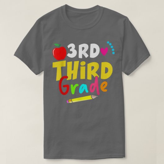 DERDE graad Terug naar schoolleraar T-Shirt (Design voorkant)