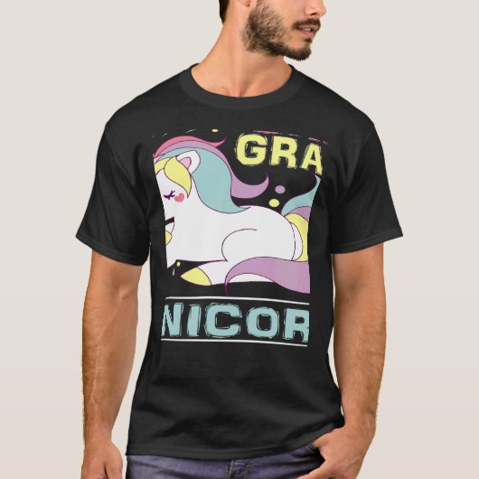 Derde graad Unicorn Cute 3e Grade Outfit terug naa T-shirt (Voorkant)