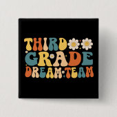 Derde groep droomteam naar school vierkante button 5,1 cm (Voorkant)