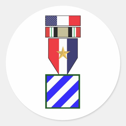 Derde infanteriedivisie Irak Oorlogscampagne Ronde Sticker (Voorkant)