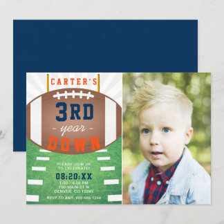 Derde jaar na Football thema 3e verjaardag Kaart