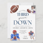 Derde jaar na football thema derde verjaardag kaart (Voorkant)