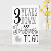 Derde Jubileum, 3de, 3 jaar terug voor altijd Kaart (Gele Bloem)